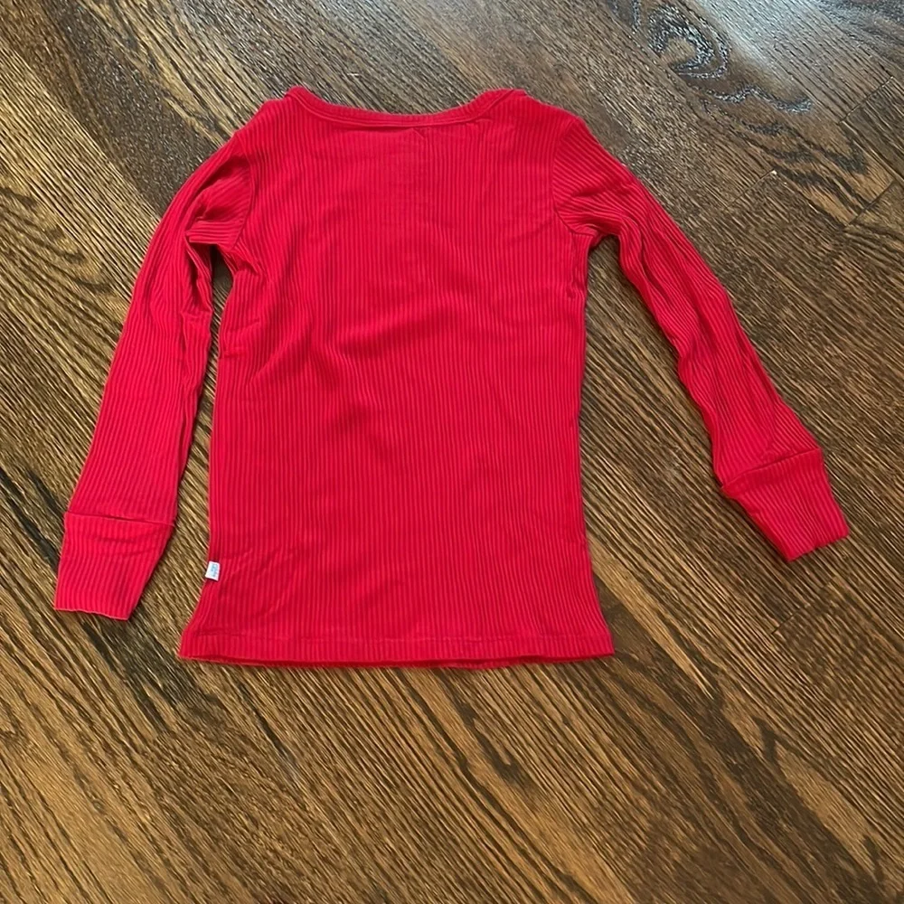 Posh Peanut Crimson Ribbed Pajamas